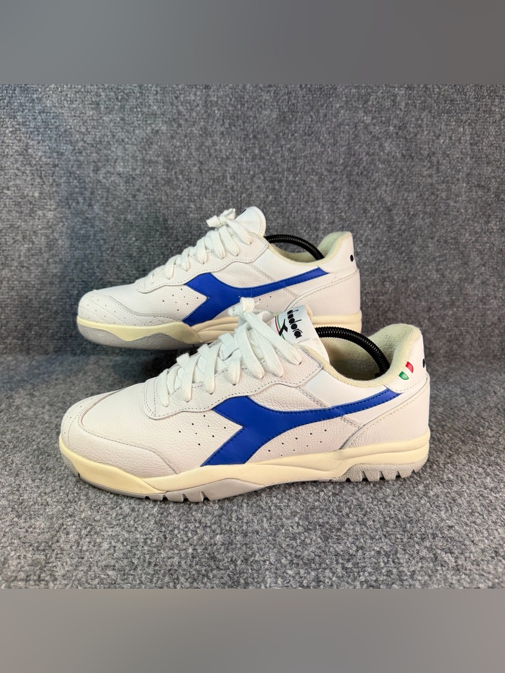 Diadora Maverick H.O.C. White Dark Royal Leather Sneakers Men’s 10.5 EUR 44.5